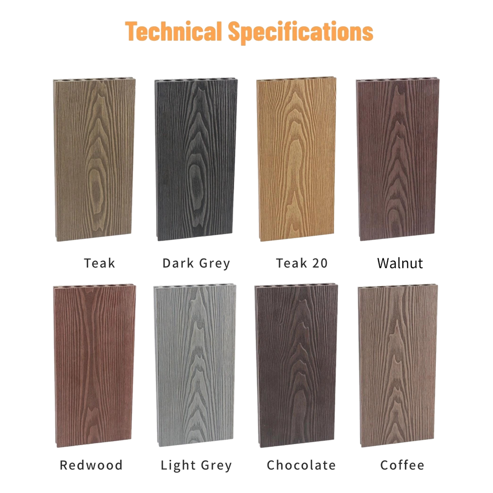 3D Embossed Premium Composite Decking 5.4 m